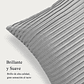 FUNDA DE ALMOHADA DECORATIVA DE TERCIOPELO 45 X 45 PLATA - Miniatura 4