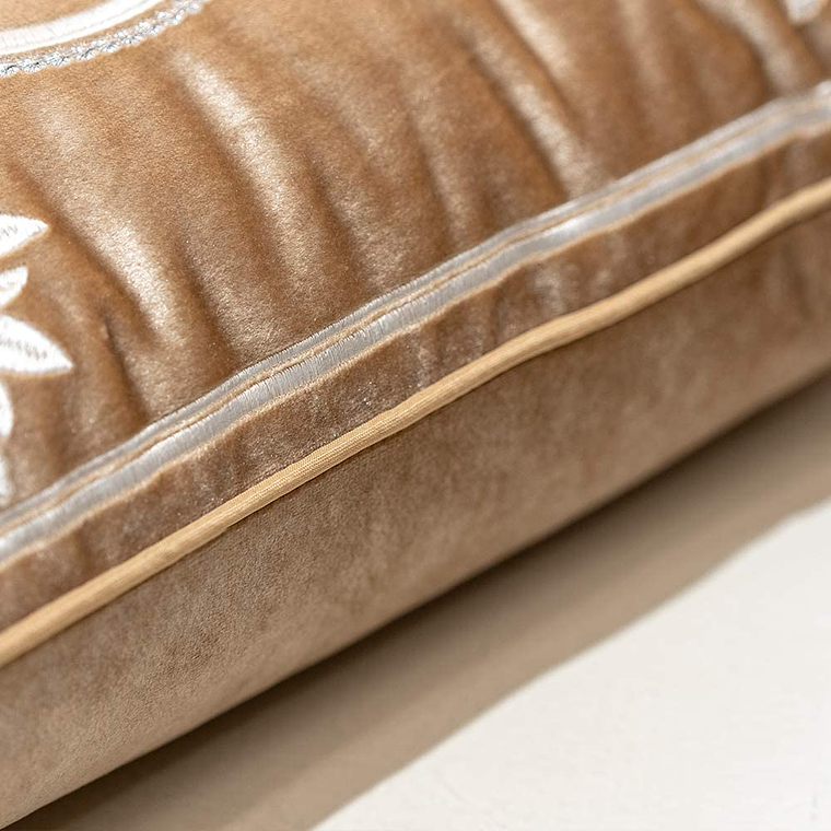 FUNDA DE COJIN 100% TERCIOPELO  ESTILO BOHEMIO 30 X 50 BEIGE 4