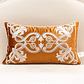 FUNDA DE COJIN 100% TERCIOPELO  ESTILO BOHEMIO 30 X 50 ANARANJADO - Miniatura 1