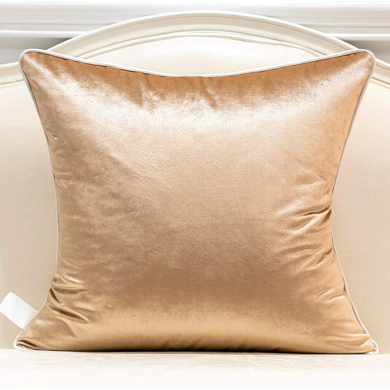 FUNDA DE COJIN 100% TERCIOPELO  ESTILO BOHEMIO 50 X 50 BEIGE 3