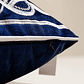 FUNDA DE COJIN 100% TERCIOPELO  ESTILO BOHEMIO 50 X 50 AZUL MARINO - Miniatura 5