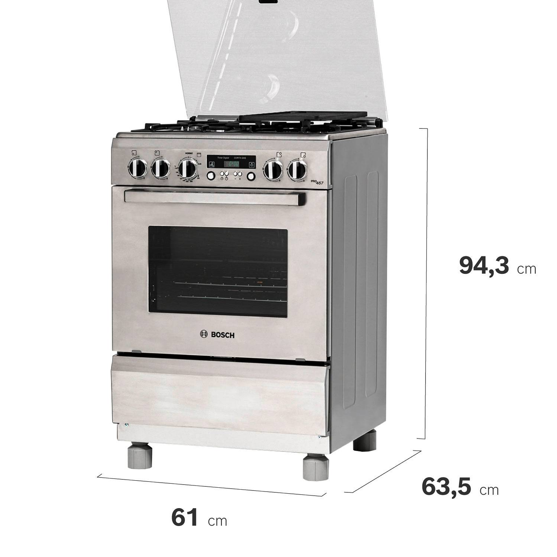 Cocina Gas Bosch serie 6 PRO467 HSG75I41SE