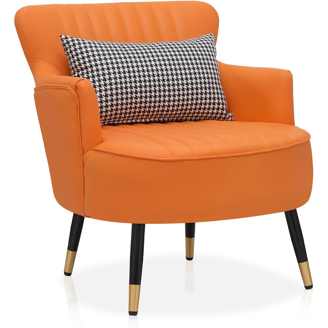 Poltrona CARMELIAN Ecocuero con Almohada Lumbar  1