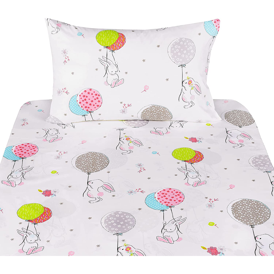 Sábana 210 Hilos Algodón Infantil Conejitos 3
