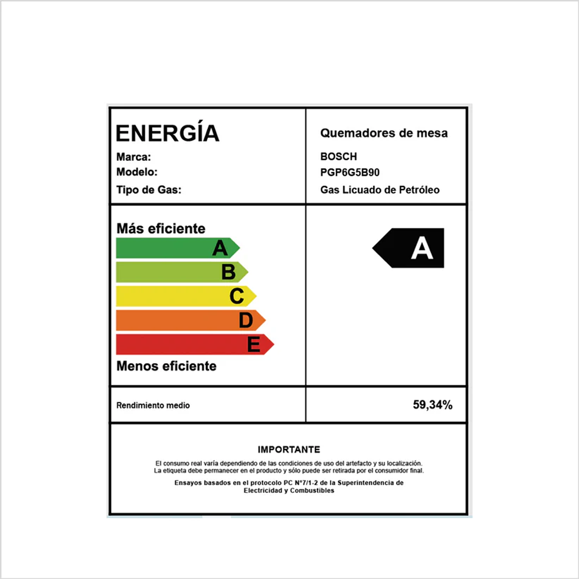 Encimera Placa de Gas Natural Bosch 4Q Inox 60 cm 5
