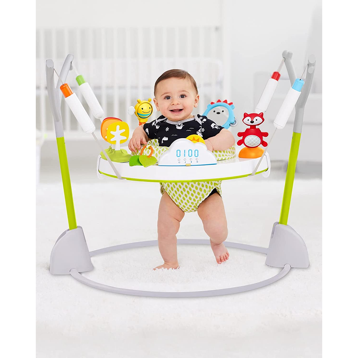 Saltador Plegable para Bebés con Contador de Rebotes Multicolor 2