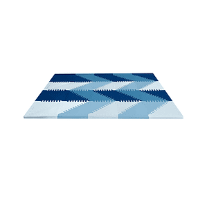 Tapete de Juego para Bebé Baldosas de Espuma Entrelazadas Azul 1.77 x 1.42 Centímetros