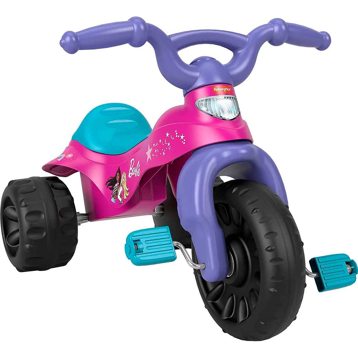 Triciclo Barbie con Empuñaduras de Manillar y Área de Almacenamiento Triciclo Resistente 1