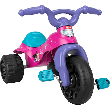 Triciclo Barbie con Empuñaduras de Manillar y Área de Almacenamiento Triciclo Resistente