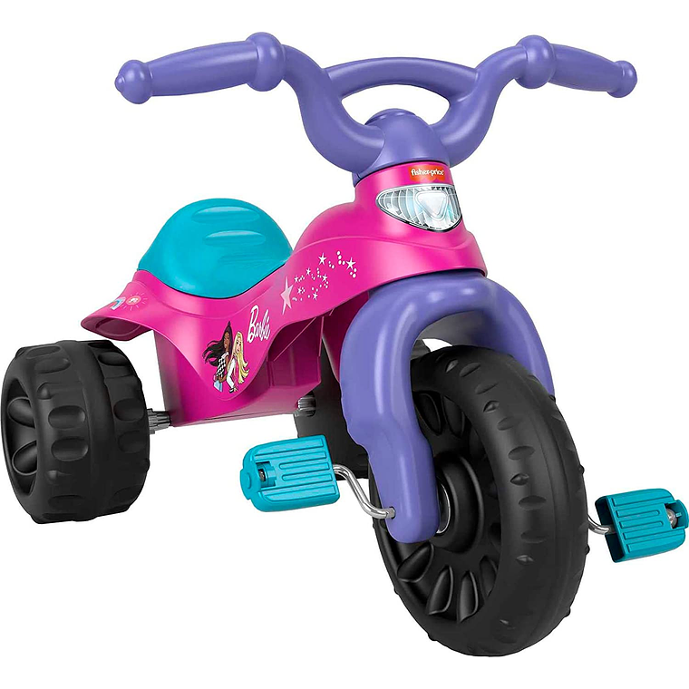 Triciclo Barbie con Empuñaduras de Manillar y Área de Almacenamiento Triciclo Resistente 1