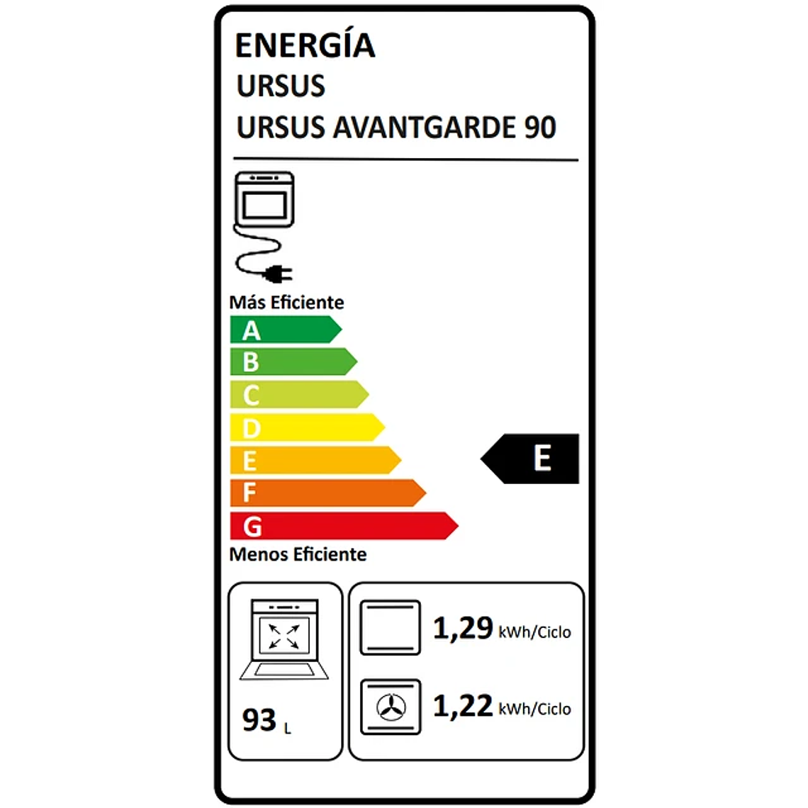 Horno eléctrico Ursus Avantgarde 90 3