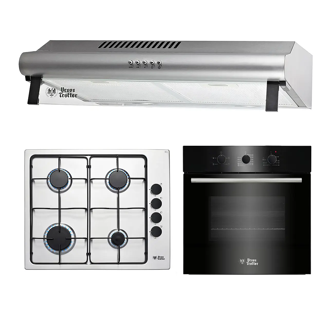 Kit empotrable G4 - Gas Licuado / FF60 Inox 1M / Horno eléctrico EPC4 NIGHT DL - URSUS TROTTER 1
