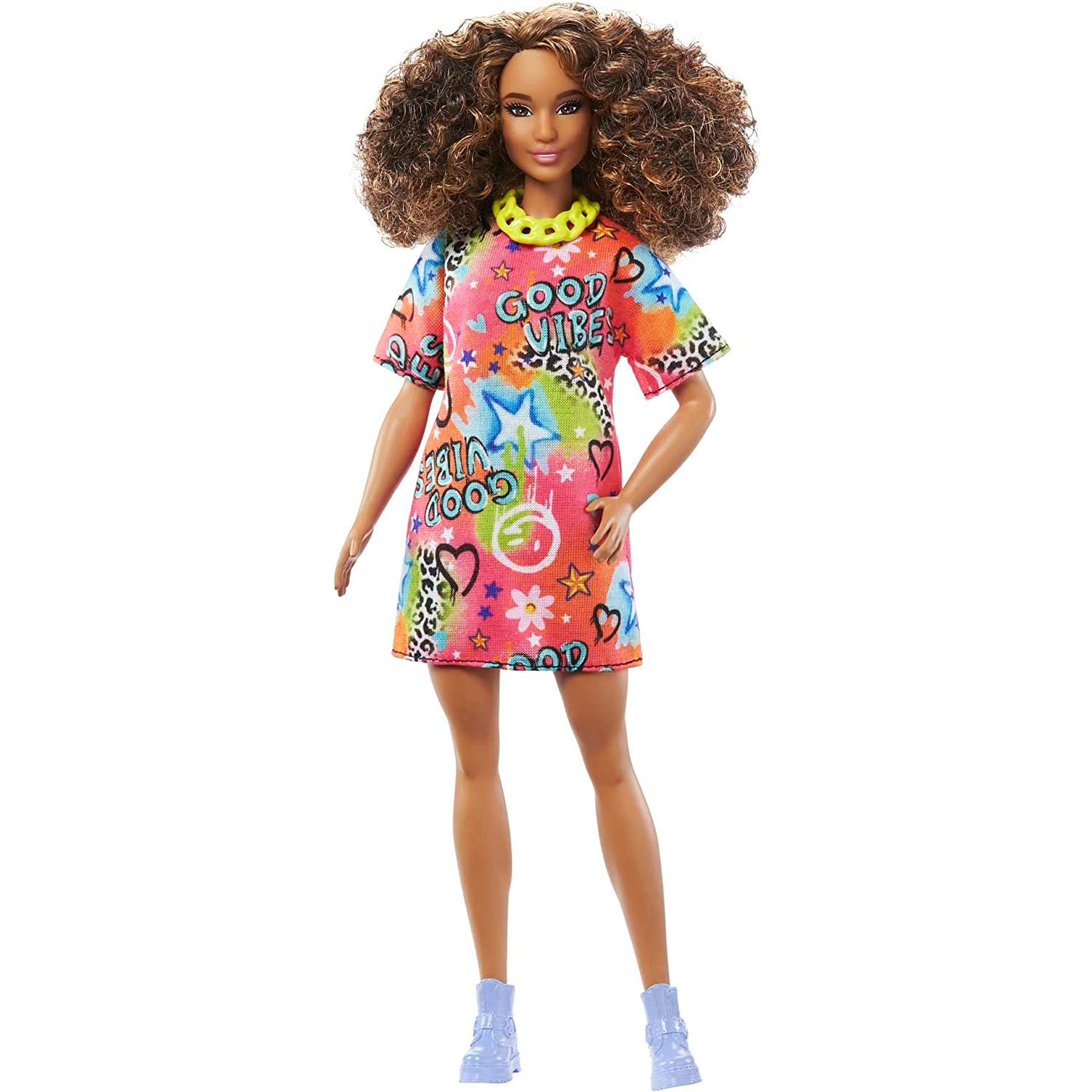 Barbie fashionista, Muñeca Cabello Castaño Rizado