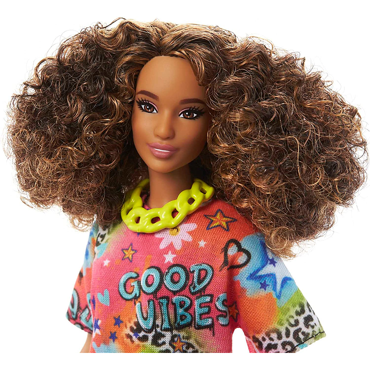 Barbie fashionista, Muñeca Cabello Castaño Rizado 3