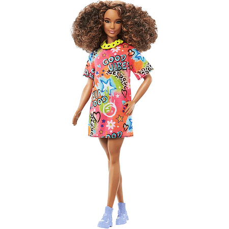 Barbie fashionista, Muñeca Cabello Castaño Rizado