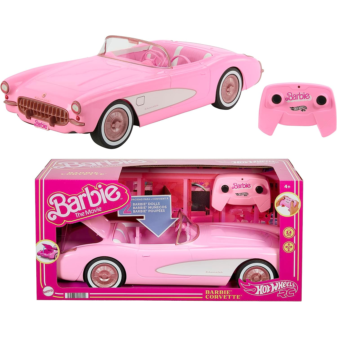 Hot Wheels Barbie Corvette a Control Remoto Barbie La Pelicula 1