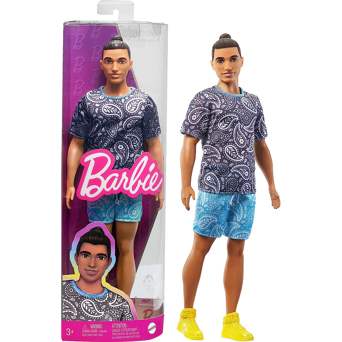 Barbie Fashionistas Ken Con Moño Pelo Castaño 1