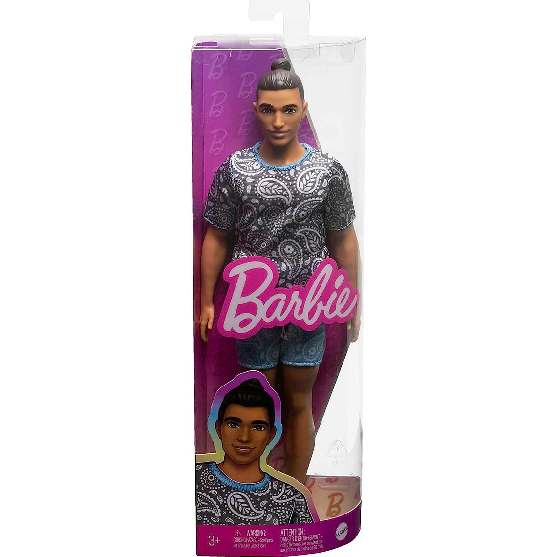 Barbie Fashionistas Ken Con Moño Pelo Castaño 2