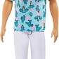 Barbie Fashionistas Ken Con Cabello rubio y Camiseta de Cactus Azul - Miniatura 2