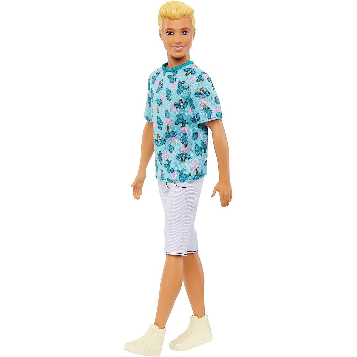 Barbie Fashionistas Ken Con Cabello rubio y Camiseta de Cactus Azul 3