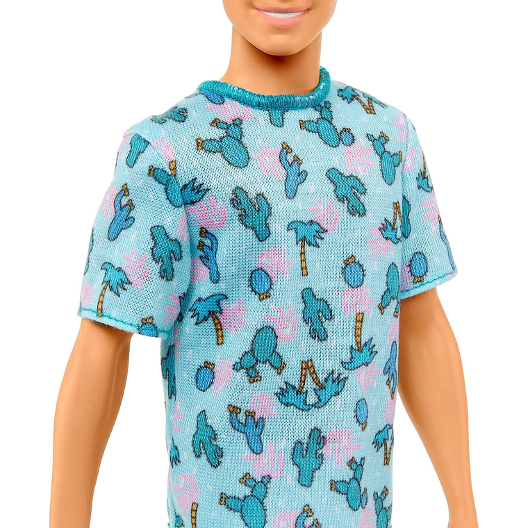 Barbie Fashionistas Ken Con Cabello rubio y Camiseta de Cactus Azul 6