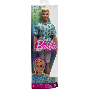Barbie Fashionistas Ken Con Cabello rubio y Camiseta de Cactus Azul