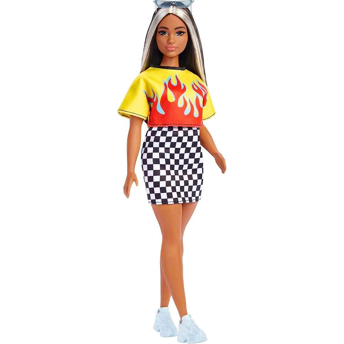 Barbie Fashionista Cabello Largo Resaltado y Lentes de Sol  2