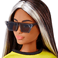 Barbie Fashionista Cabello Largo Resaltado y Lentes de Sol  - Miniatura 5