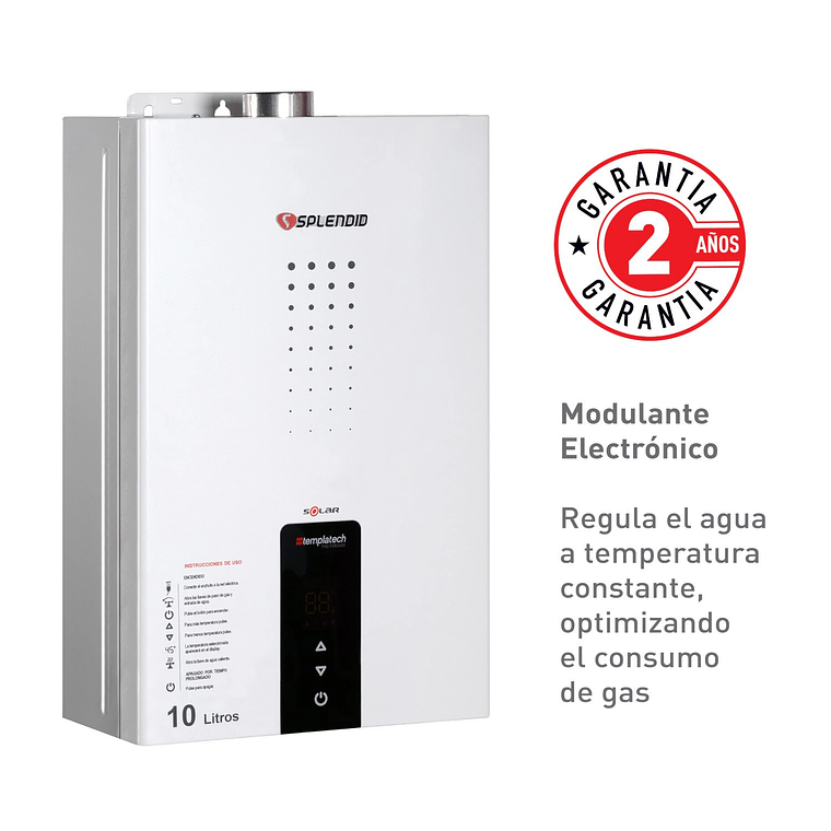 CALEFONT 10 LITROS GAS LICUADO CÁMARA ESTANCA SPLENDID 6