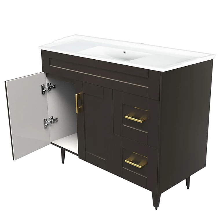 Kit Mueble Deluxe 120SK + Vanitorio F-120 Café / 120x80x47cm 3