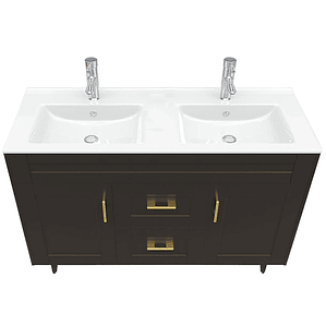 Kit Mueble Deluxe D120SK + Vanitorio P-120D Café Doble / 120x80x47cm