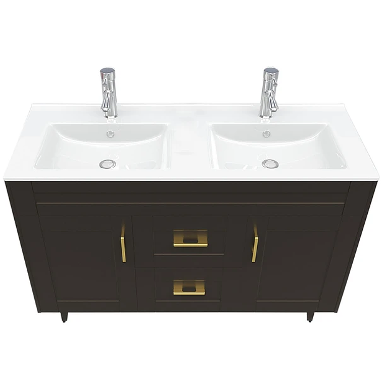 Kit Mueble Deluxe D120SK + Vanitorio P-120D Café Doble / 120x80x47cm 2