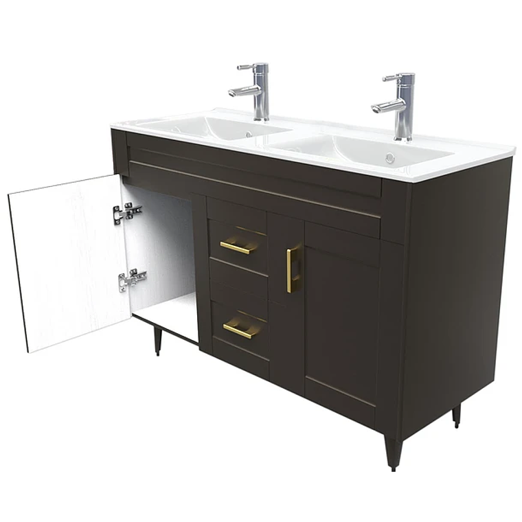 Kit Mueble Deluxe D120SK + Vanitorio P-120D Café Doble / 120x80x47cm 3
