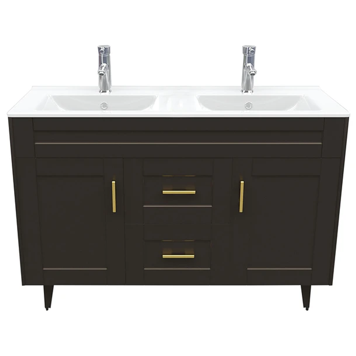 Kit Mueble Deluxe D120SK + Vanitorio P-120D Café Doble / 120x80x47cm 1