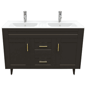 Kit Mueble Deluxe D120SK + Vanitorio P-120D Café Doble / 120x80x47cm