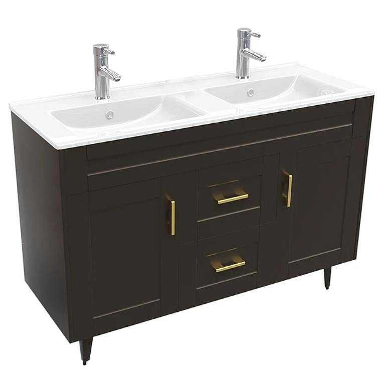 Kit Mueble Deluxe D120SK + Vanitorio P-120D Café Doble / 120x80x47cm 4