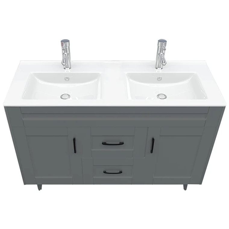 Kit Mueble Deluxe D120SK + Vanitorio P-120D Gris Doble / 120x80x47cm 3