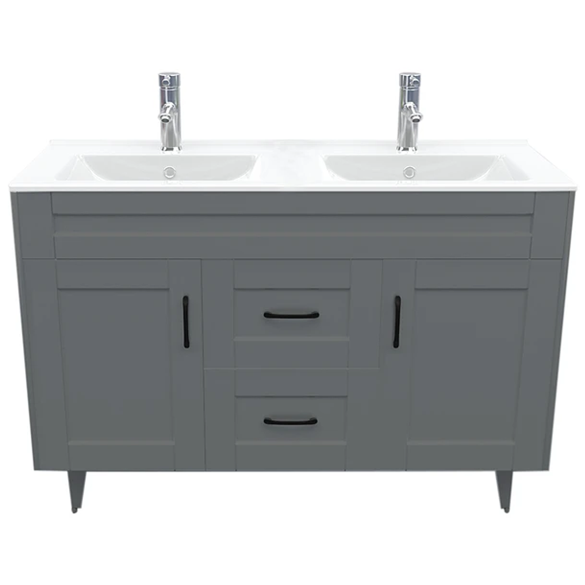 Kit Mueble Deluxe D120SK + Vanitorio P-120D Gris Doble / 120x80x47cm 1