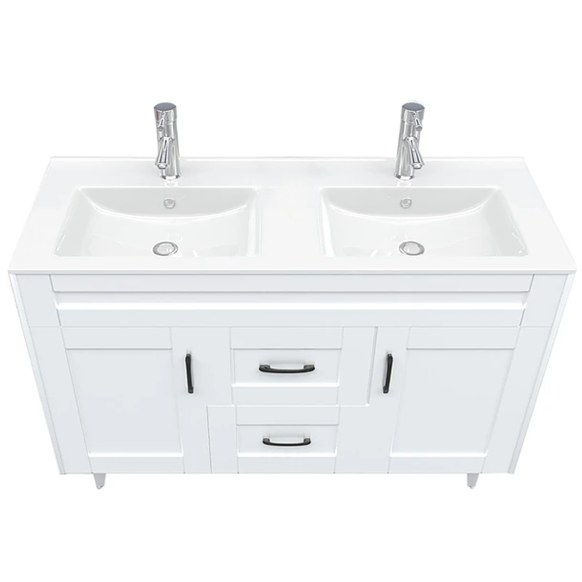 Kit Mueble Deluxe D120SK + Vanitorio P-120D Blanco Doble / 120x80x47cm 3