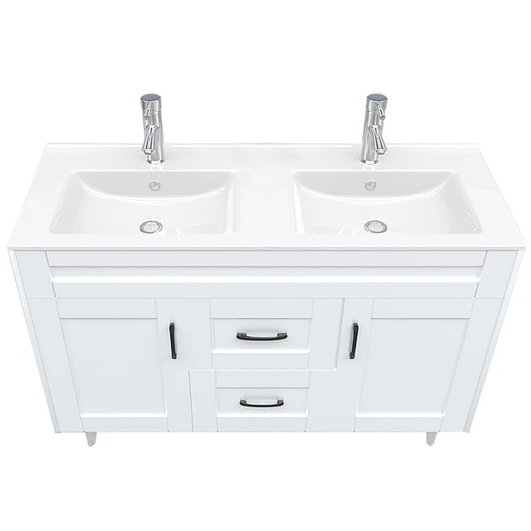 Kit Mueble Deluxe D120SK + Vanitorio P-120D Blanco Doble / 120x80x47cm 3