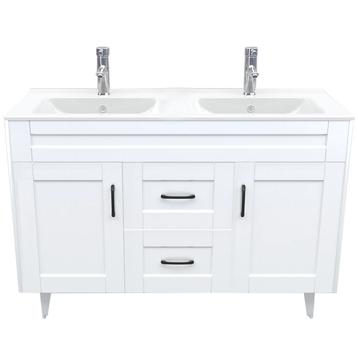 Kit Mueble Deluxe D120SK + Vanitorio P-120D Blanco Doble / 120x80x47cm 1