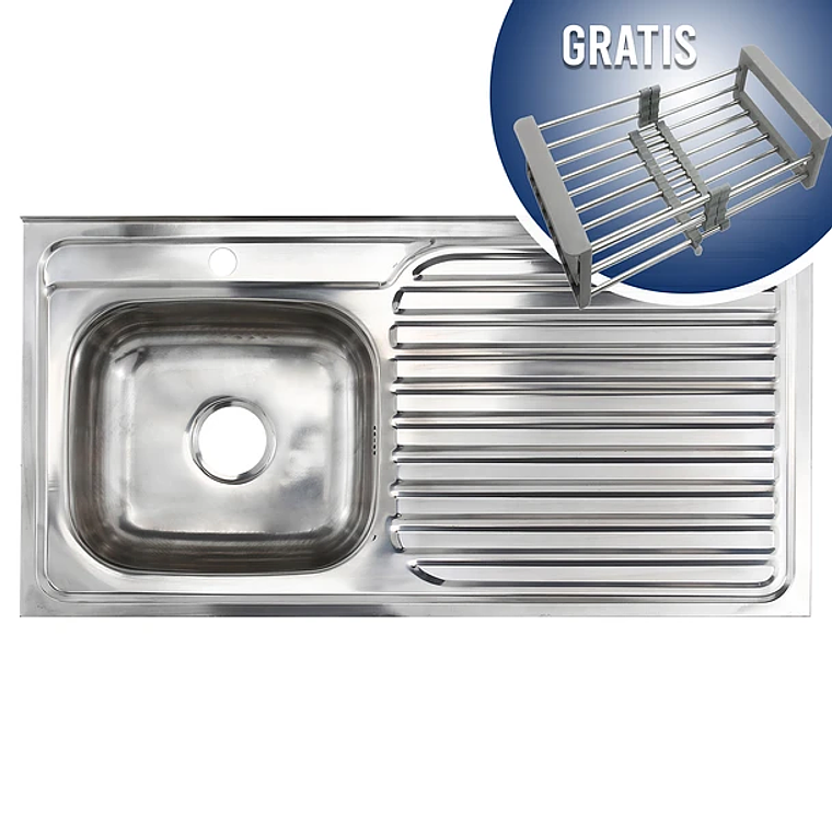 Lavaplatos Sobreponer con Desagüe Domsa I10050R 1