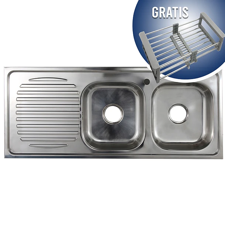 Lavaplatos Sobreponer con Desagüe Domsa ID12050I 1