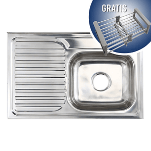 Lavaplatos Sobreponer con Desagüe Domsa I8050I (Incluye Sifón) / 80x50x14cm