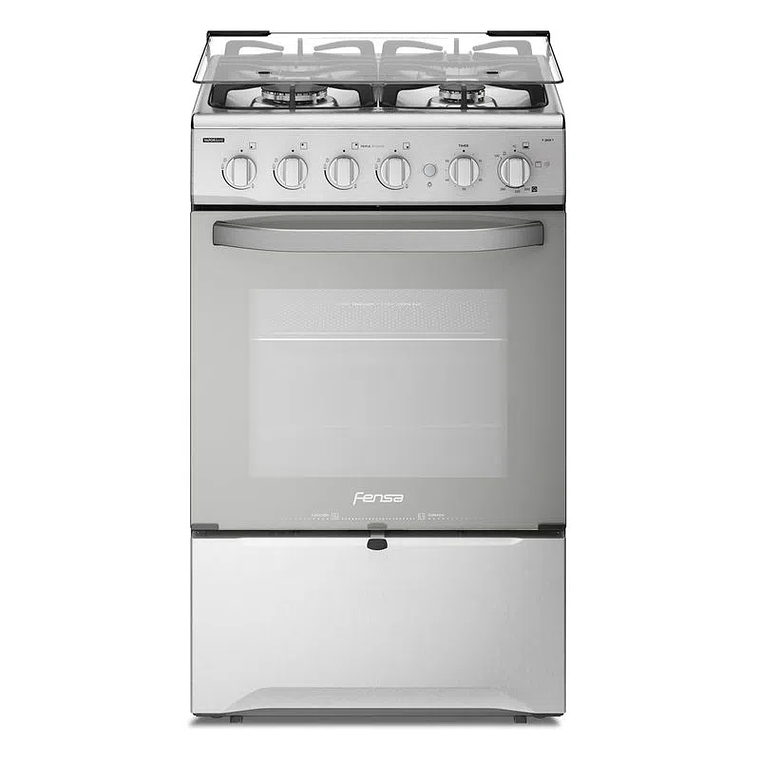 COCINA A GAS 4 PLATOS FENSA EXPERIENCE CON VAPORBAKE Y TRIPLE LLAMA F 2808 T INOX 1