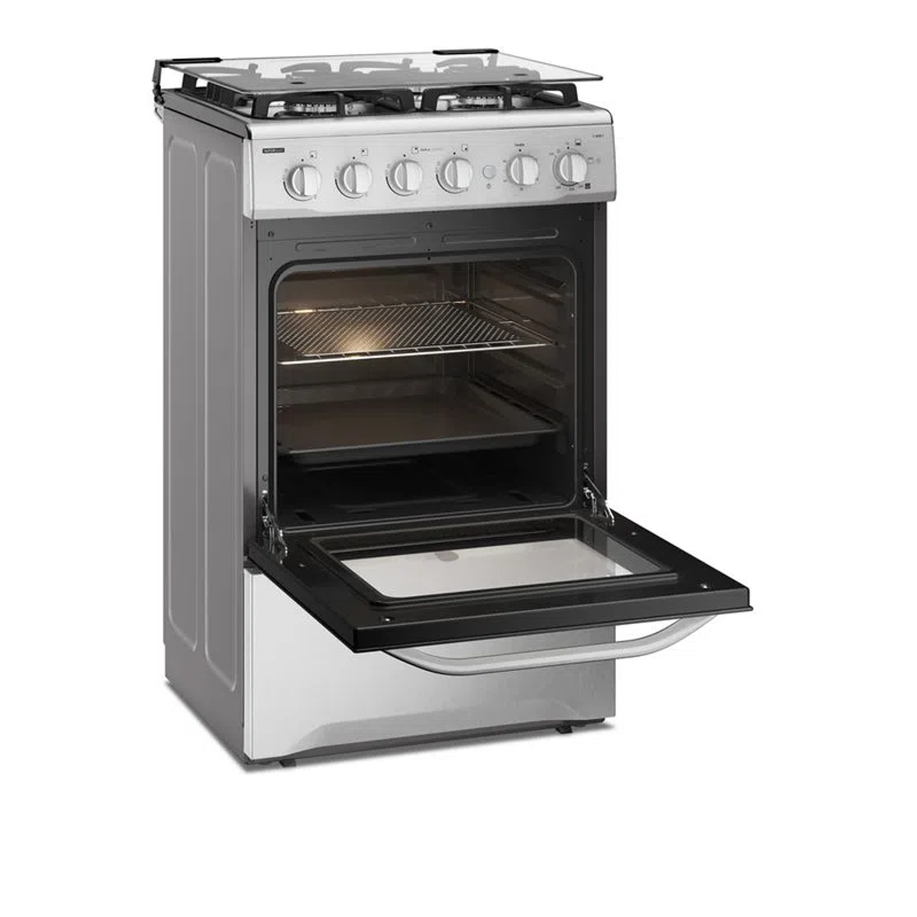 COCINA A GAS 4 PLATOS FENSA EXPERIENCE CON VAPORBAKE Y TRIPLE LLAMA F 2808 T INOX