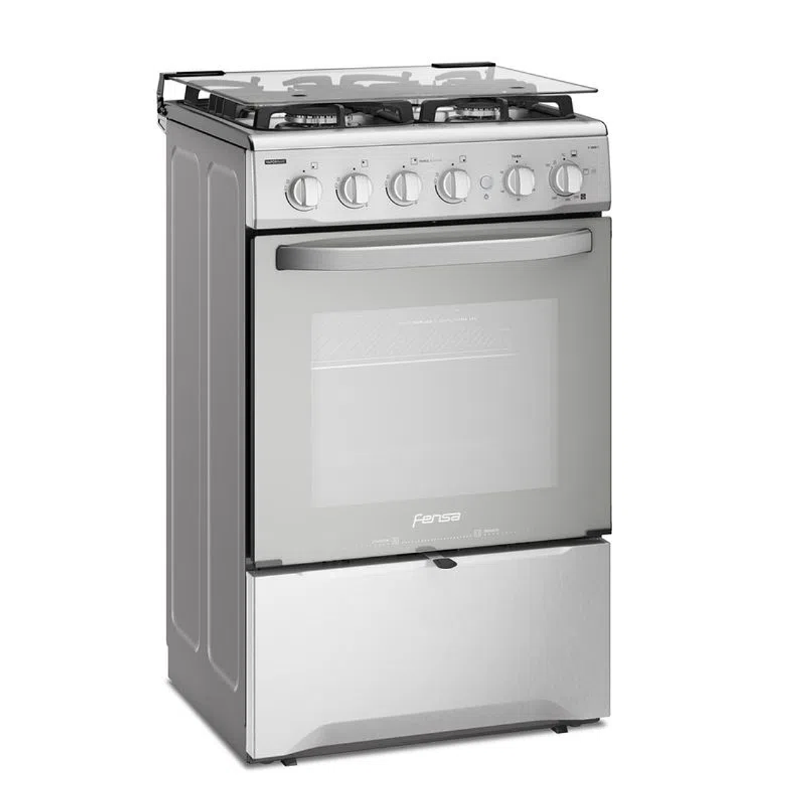 COCINA A GAS 4 PLATOS FENSA EXPERIENCE CON VAPORBAKE Y TRIPLE LLAMA F 2808 T INOX 2