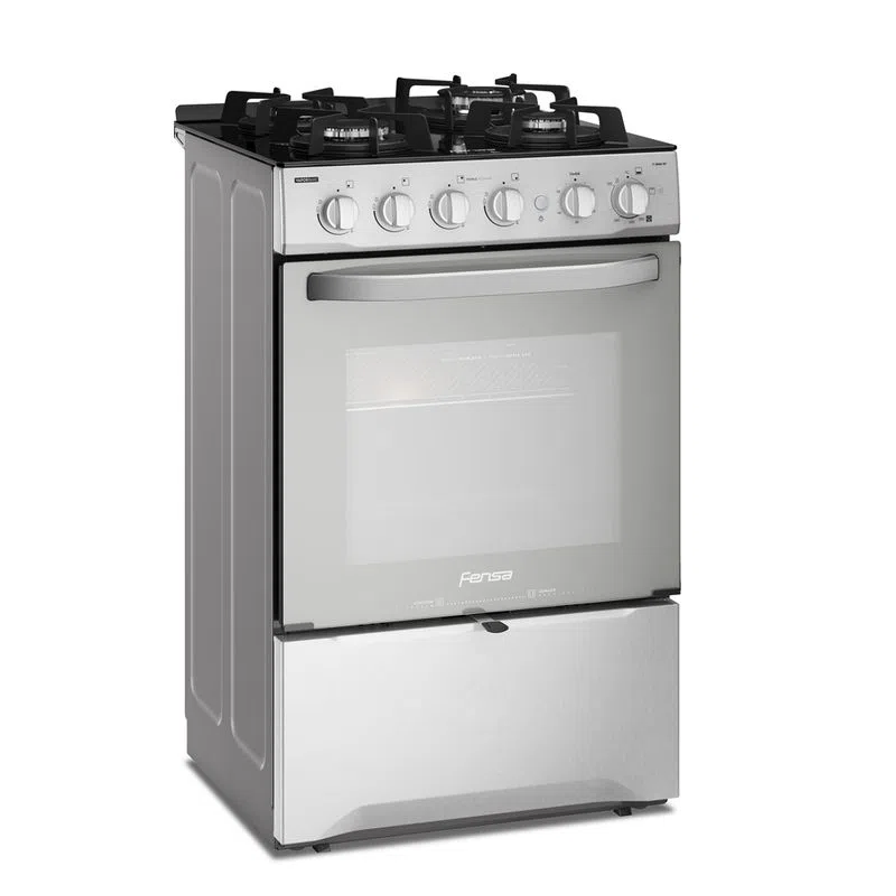 COCINA A GAS 4 PLATOS FENSA EXPERIENCE CON VAPORBAKE Y CUBIERTA VIDRIO F 3000 RT INOX