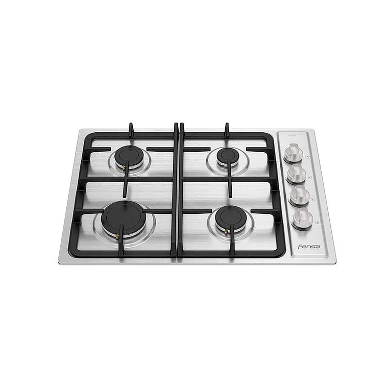 ENCIMERA A GAS 4 PLATOS FENSA ENCENDIDO ELÉCTRICO Y PARRILLA HIERRO FUNDIDO FCE 4HF T INOX 1