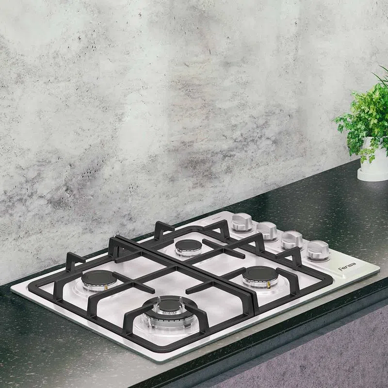 ENCIMERA A GAS 4 PLATOS FENSA ENCENDIDO ELÉCTRICO Y PARRILLA HIERRO FUNDIDO FCE 4.3HF T INOX 3